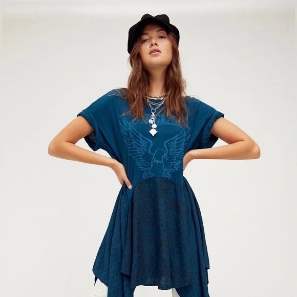 FREE PEOPLE INTIMATELY JERRY LOUNGE T-SHIRT DRESS - Picture 8 of 9